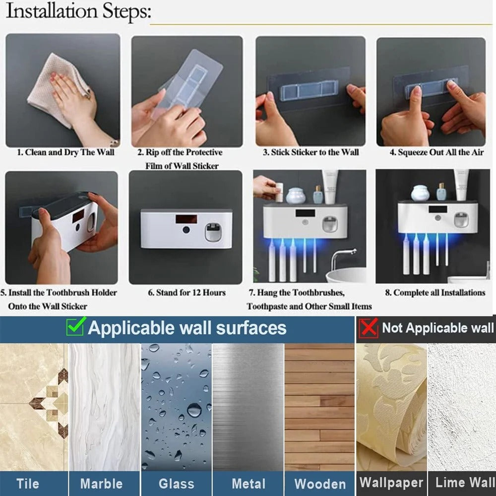 Velnovita PureFlow™ UV Toothbrush Station